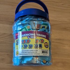Sequencing Trains 1-100 Toy Set